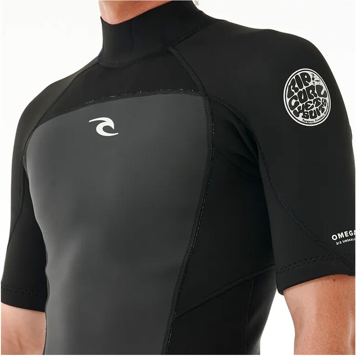 2024 Rip Curl Mens Omega 2mm Back Zip Shorty Wetsuit 11LMSP - Black